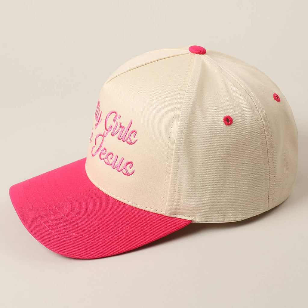 Pretty Girls Love Jesus Embroidery Trucker Hat