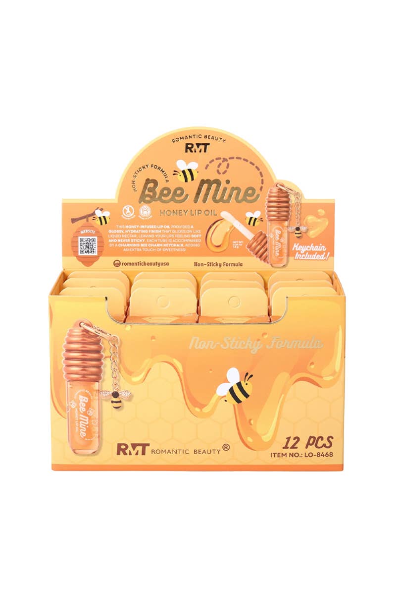 Romantic Beauty LO-8468 Bee Mine Honey Lip Oil Keychain - 12