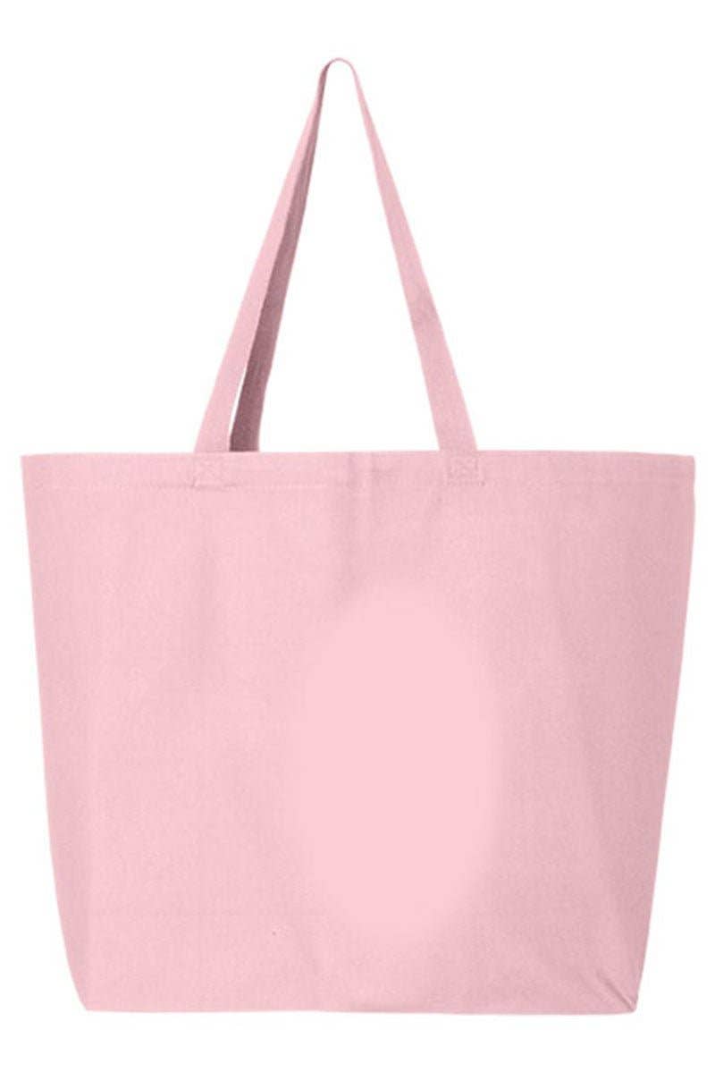 Pink Faux Yarn Coquette Pray Canvas Jumbo Tote